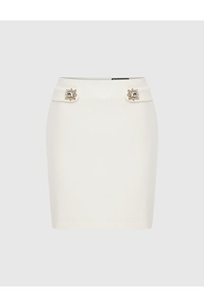 İLVİ Ridder Kadın Beyaz Etek