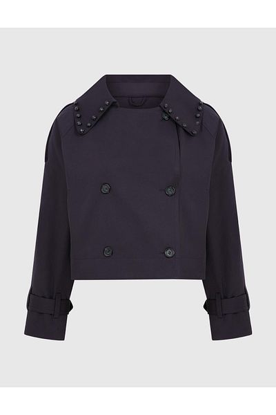 İLVİ Bolton Women's Navy Blue Trench Coat