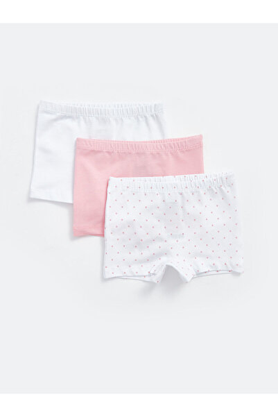 LC Waikiki Lcwk Beli Lastikli Baskılı Kız Bebek Boxer 3'lü