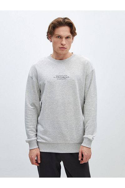 LC Waikiki LCW Crew Neck Long Sleeve Printed Men's Sweatshirt
