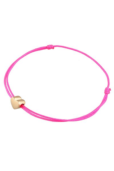 ELLI Armband Damen Herz-Anhänger elastisch Basic mit Nylon blau aus 925 Sterling Silber