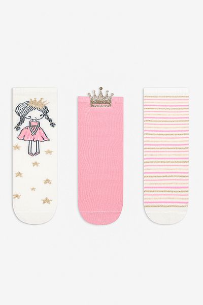 Penti Многоцветни чорапи Princess от 3 части за момиче