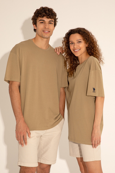 U.S. Polo Assn. Erkek Haki Tişört 50284630-VR027