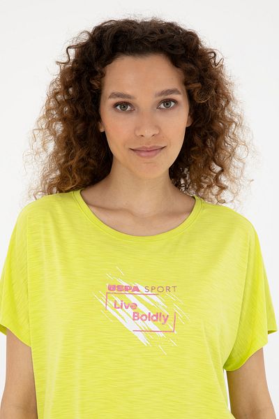 U.S. Polo Assn. Women's Pistachio Green Crew Neck T-Shirt 50284355-Vr087