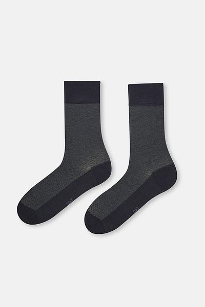 Dagi Marineblaue strukturierte viskose Herrensocken