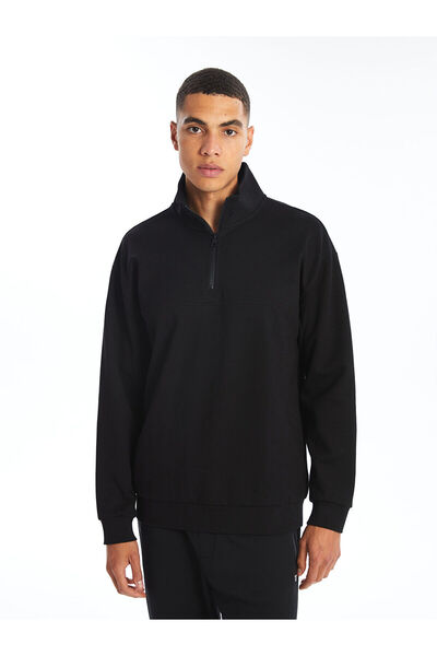 LC Waikiki Hanorac pentru bărbați cu mânecă lungă cu guler vertical LCW