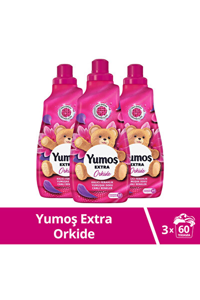 Yumoş Extra Konsantre Çamaşır Yumuşatıcısı Orkide 1440 ml 60 Yıkama 3 Adet