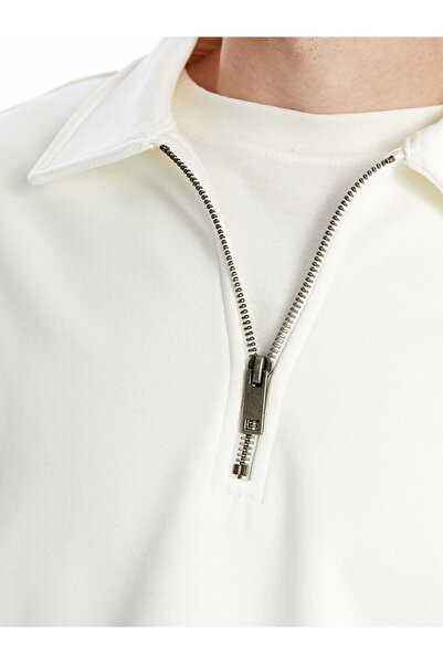 LC Waikiki Екрю Поло з довгими рукавами XSIDE Чоловічий світшот