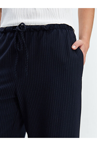 LC Waikiki Lcw Beli Lastikli Çizgili Kadın Pantolon