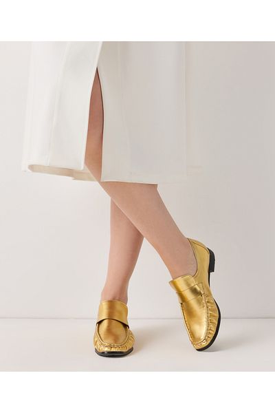 İpekyol Bequemer Loafer mit Metallic-Struktur