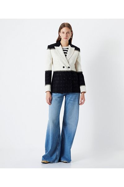 İpekyol Colorblock tweed blazer