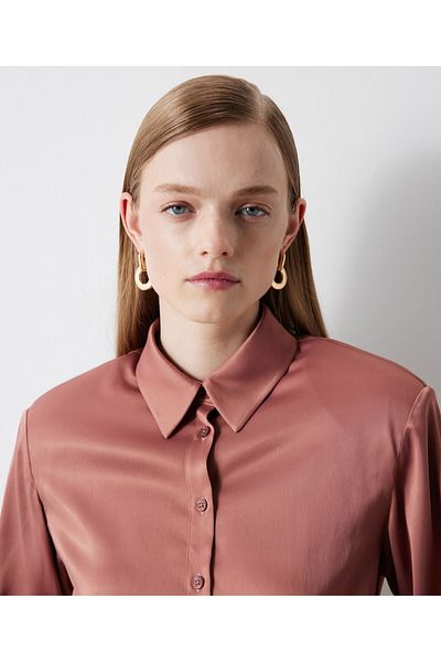 İpekyol Shiny texture shirt