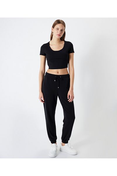 İpekyol Round neck crop T-shirt