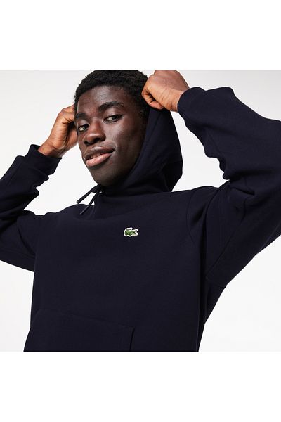 Lacoste Men's Classic Fit Hooded Organic Cotton Navy Blue Sweatshirt