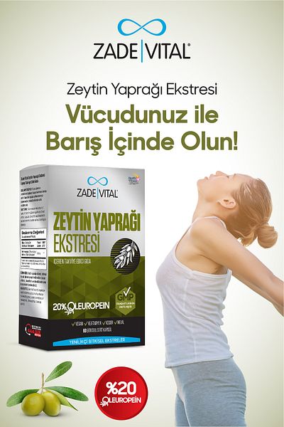 Zade Vital Food Supplement with Olive Leaf Extract 60 Capsules