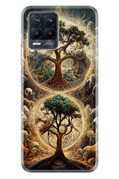 realme 8 - 8 Pro Kılıf Boutique Baskılı Resimli İkili Ağaç Pcode -036