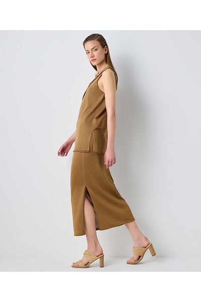 İpekyol Lurex-Strickwaren mit Strickstreifen