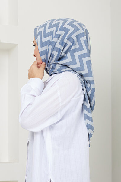 Golden Rose Cotton Zigzag Scarf