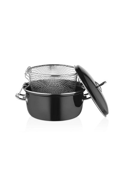 FALEZ PATOS ENAMEL FRY Pot BLACK