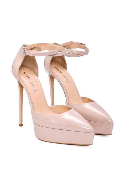 Sofia Baldi Beige Patent Leather Women's Platform
