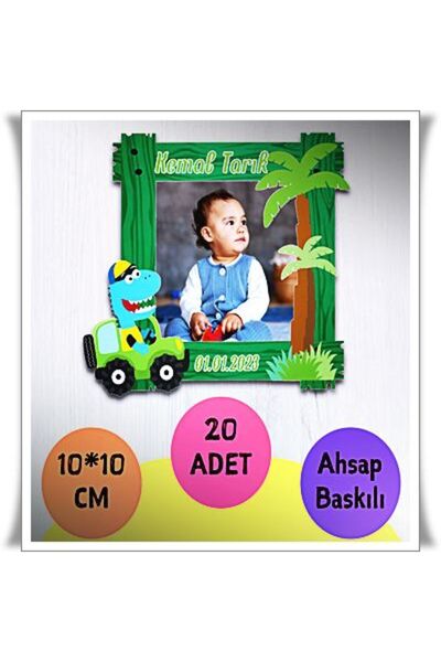 wonderlike Bebek Çocuk Doğum Günü Resimli Ahşap Magnet 20 Adet a12