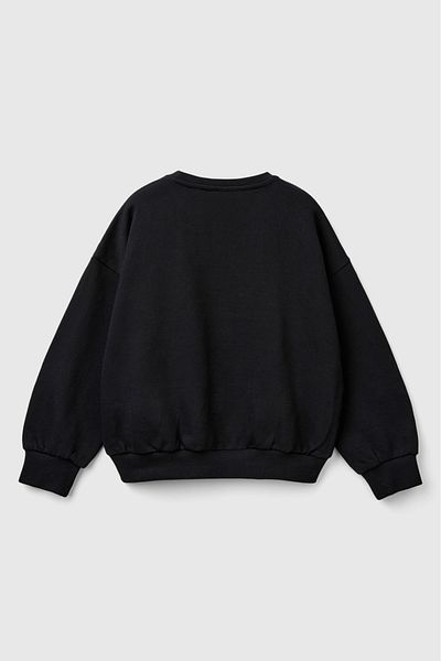Benetton Μαύρο φούτερ για κορίτσια - Crew Neck, Sequin Design