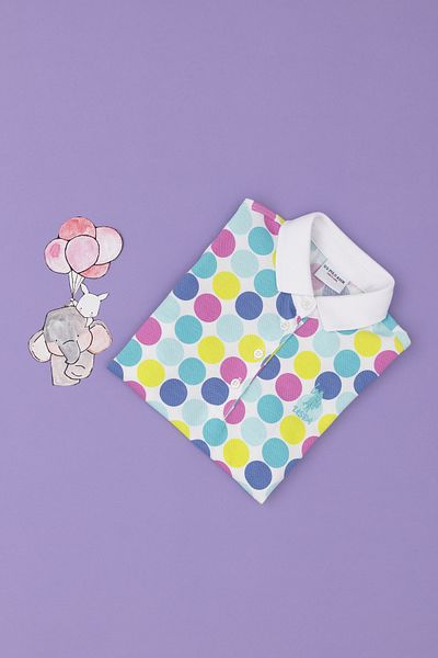 U.S. Polo Assn. Λευκό μπλουζάκι πόλο για κορίτσια 50283349 -VR013