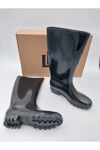 MODVALU PALALI Kadın Yağmur Çizmesi - Siyah - Uzun 129si