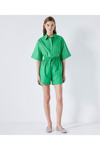 İpekyol Hotfix printed poplin shirt