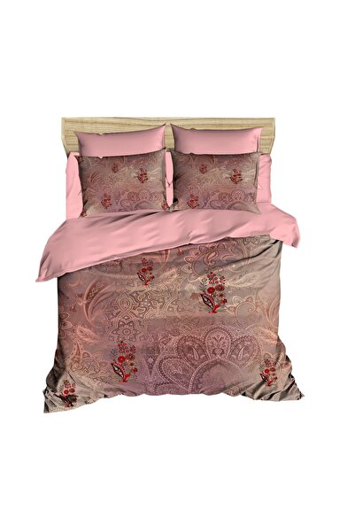 Fabeteks Flower and Pattern Digital Double Duvet Cover Set