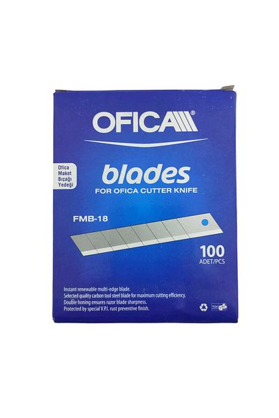 Ofica Utility Knife Refill 18 Mm Wide Pack of 100