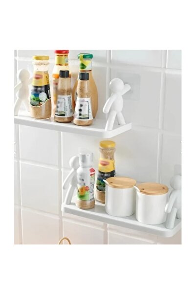 Home İnsan Figürlü Yapışkanlı Çok Amaçlı Duvar Rafı