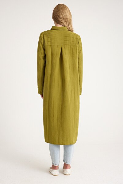 QANU Πουκάμισο με αγκράφα Modal Oil Green