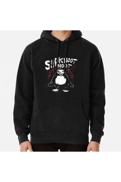 Hvit Stein سويت شيرت بغطاء للرأس من Slipknoot Penguin Death Metal Goth Hard Rock