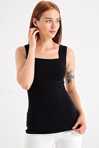 Jument Σώμα από βαμβακερό ύφασμα Lycra με τετράγωνο λαιμό