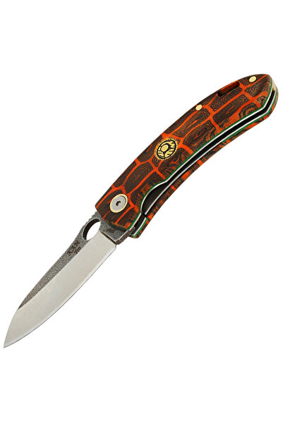 Genel Markalar T10 N690 STEEL ORANGE G MİCARTA HANDLE POCKET KNİFE T10-N690T