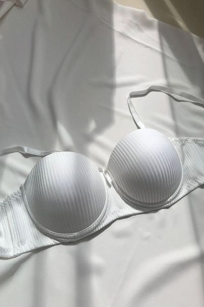MILANOFOX PuSh-Up Bra with Ribbed pattern and Gathering Rope StrapS - Underwire SUpported