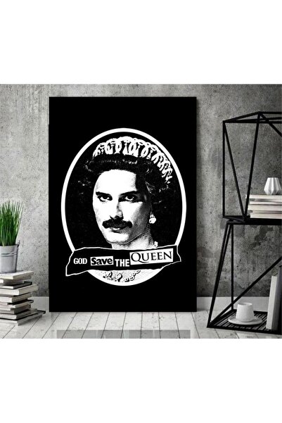 icase Queen God Save Ornament Decorativ de Perete Concept de Design Tablou di...