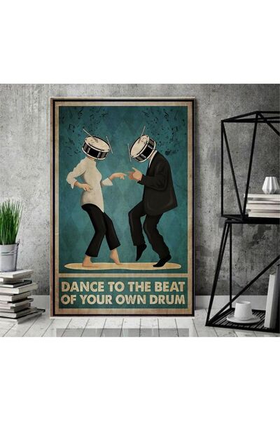 icase Muzică Dans Tobe Fete Băieți Text Ornament Decorare perete Concept de d...