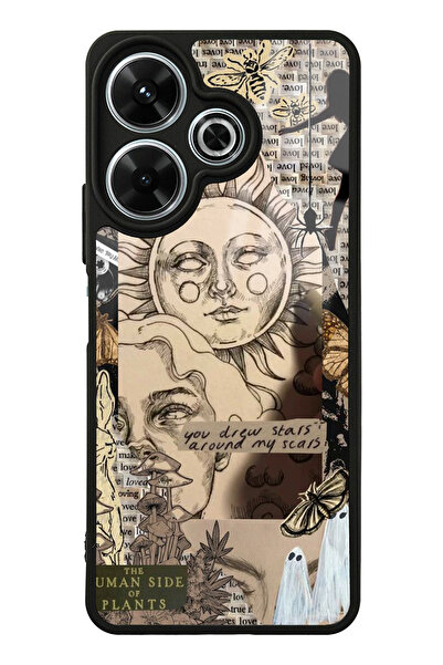 Spoyi حافظة هاتف لامعة بتصميم آلهة الشمس لهاتف Xiaomi Redmi 13 4G