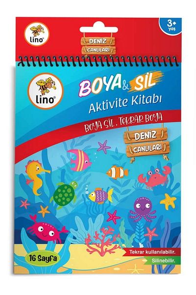 Lino Paint and Wipe Activity Book for Sea Creatures