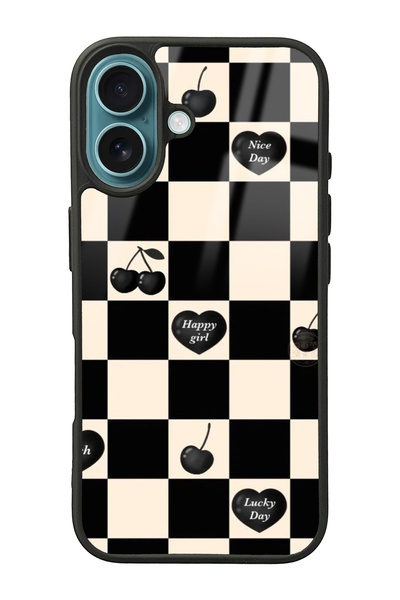 Spoyi iPhone 16 Happy Girls Tasarımlı Glossy Telefon Kılıfı