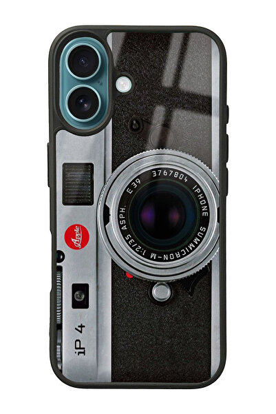 Spoyi iPhone 16 Lens Tasarımlı Glossy Telefon Kılıfı