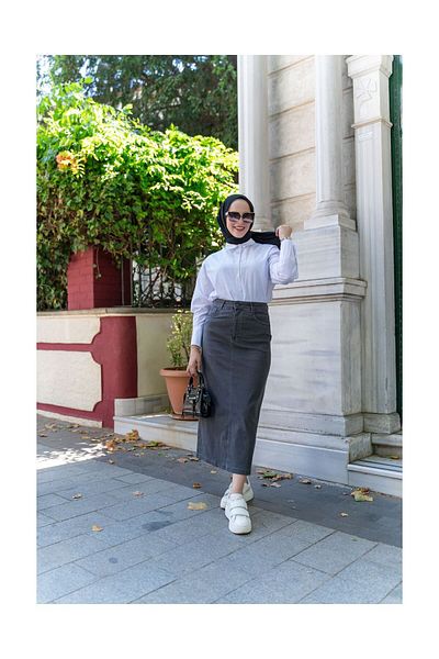 VELLICHOR Μεσαίο Lycra Gabardine Φούστα