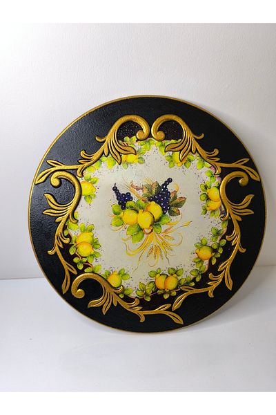 IremTasarimAtolyesi Lemon Patterned Kitchen Panel - Wall Decoration Product