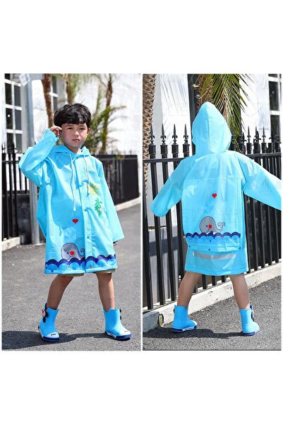 Mashotrend Hayvan Figürlü Kapüşonlu Çocuk Yağmurluk - Çocuk Yağmurluğu - Unis...
