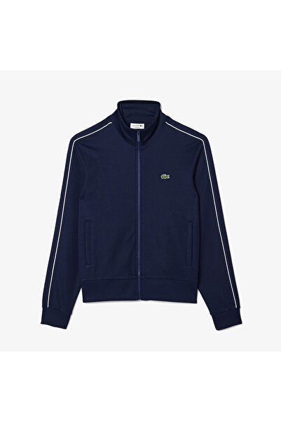 Lacoste Ανδρικό φούτερ με φερμουάρ και κανονική εφαρμογή σε μπλε ναυτικό χρώμα