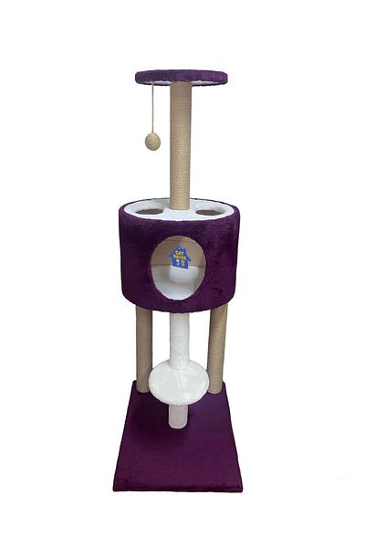 Cathause Cat House Cat Scratching Platform S7 Purple 128 Cm