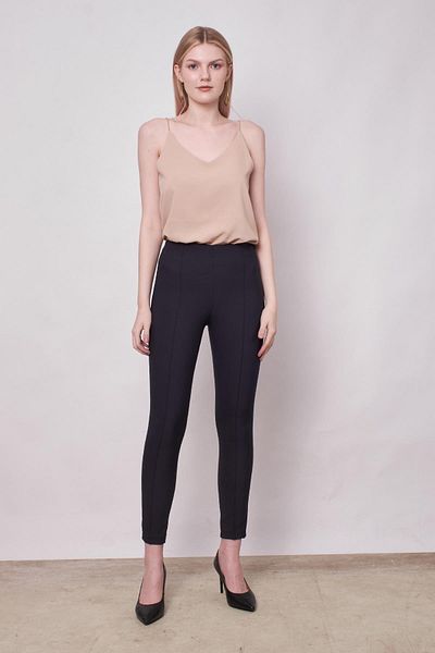 Jument Power Strech Lycra Slim fit ψηλόμεσο ελαστικό παντελόνι μέχρι τον αστράγαλο-σκούρο μπλε