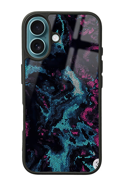 Spoyi iPhone 16 Karbon Renk Patlaması Tasarımlı Glossy Telefon Kılıfı